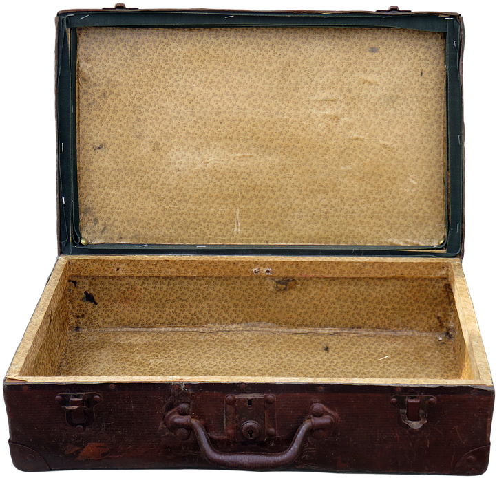 Vintage Open Suitcase