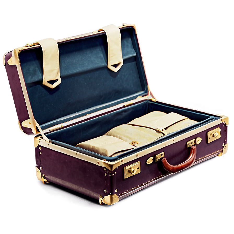 Vintage Open Suitcase Png 06212024