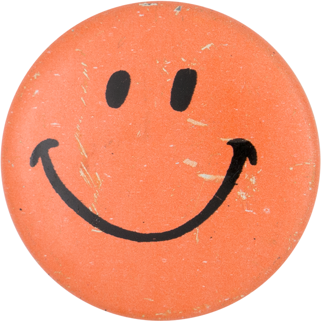 Vintage Orange Smiley Face