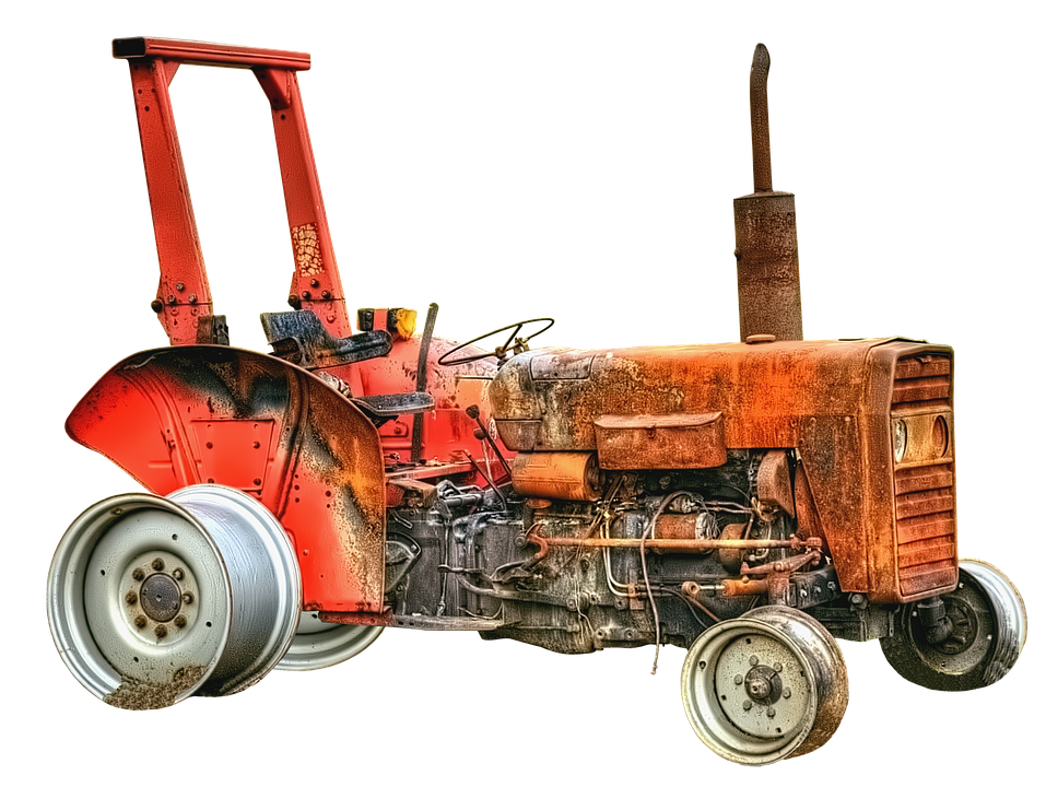Vintage Orange Tractor