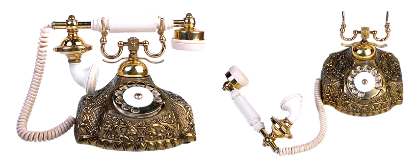 Vintage Ornate Telephone Set