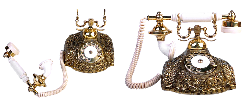 Vintage Ornate Telephone Set