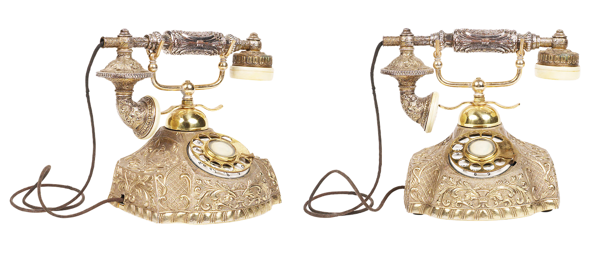 Vintage Ornate Telephone Set