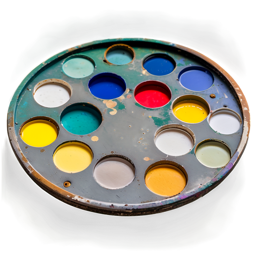 Vintage Paint Palette Png Qiy86