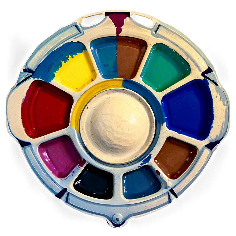 Vintage Paint Palette Png Xvh33