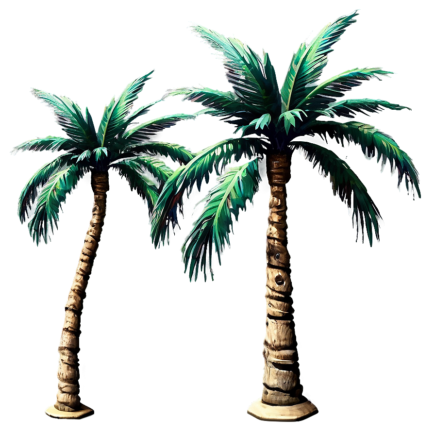 Vintage Palm Trees Png 16