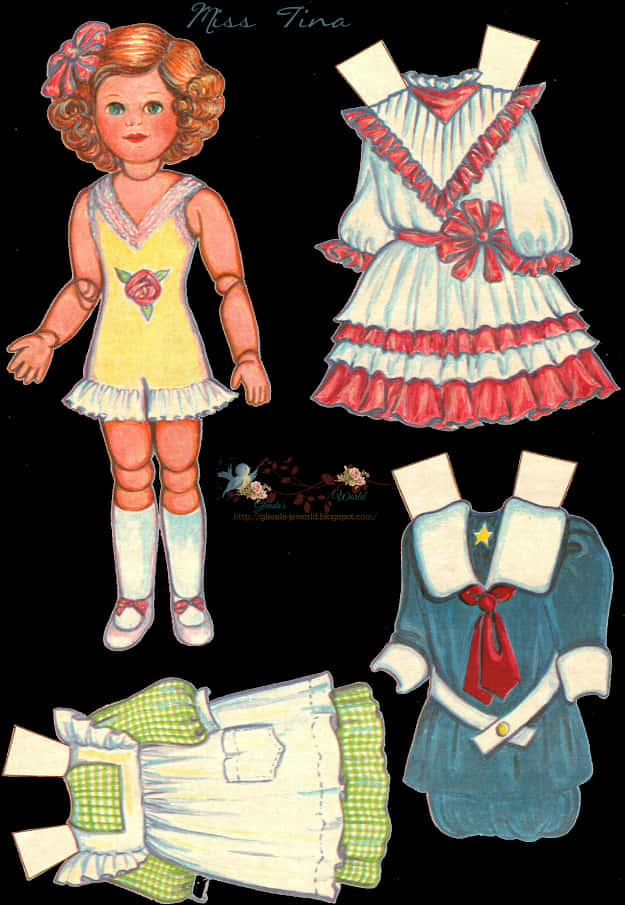 Vintage Paper Doll Miss Tina