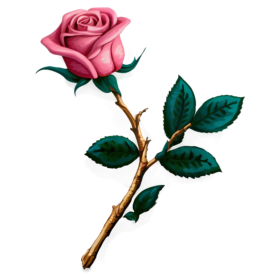 Vintage Paper Rose Png Ffk