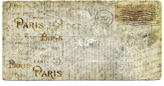 Vintage Paris Postcard Backside