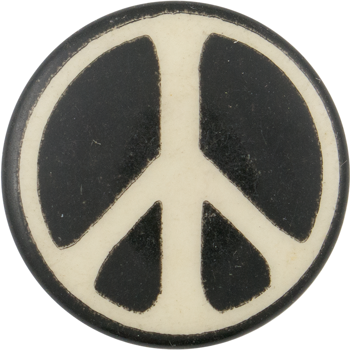 Vintage Peace Symbol Badge