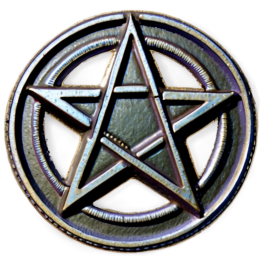 Vintage Pentagram Emblem Png 05232024