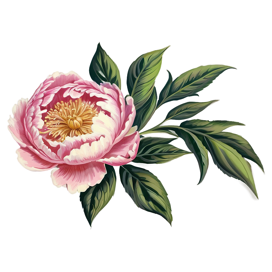 Vintage Peony Graphic Png 06292024