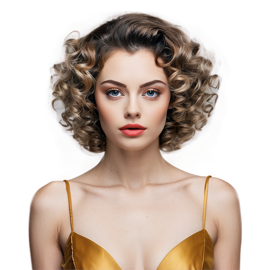 Vintage Perm Hair Aesthetics Png Hrv