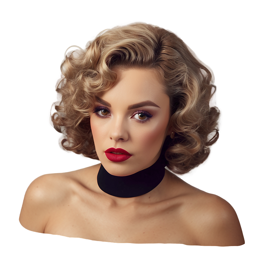 Vintage Perm Hair Aesthetics Png Rsn