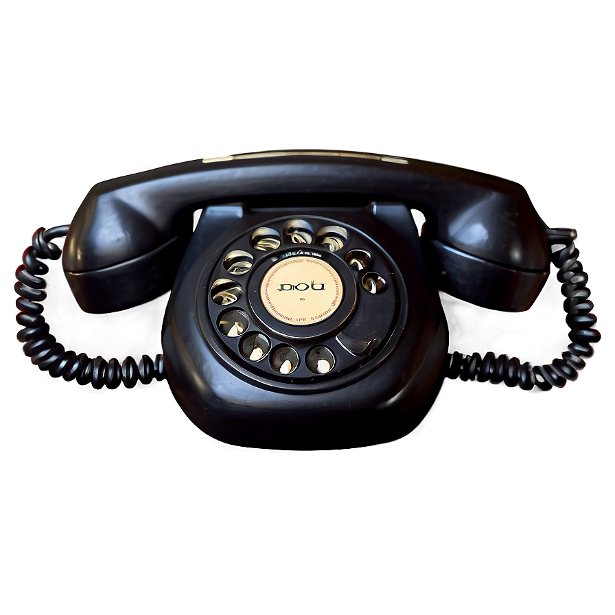 Vintage Phone With Dial Png Bmn