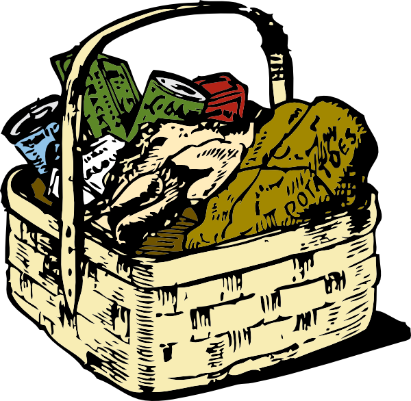 Vintage Picnic Basket Illustration