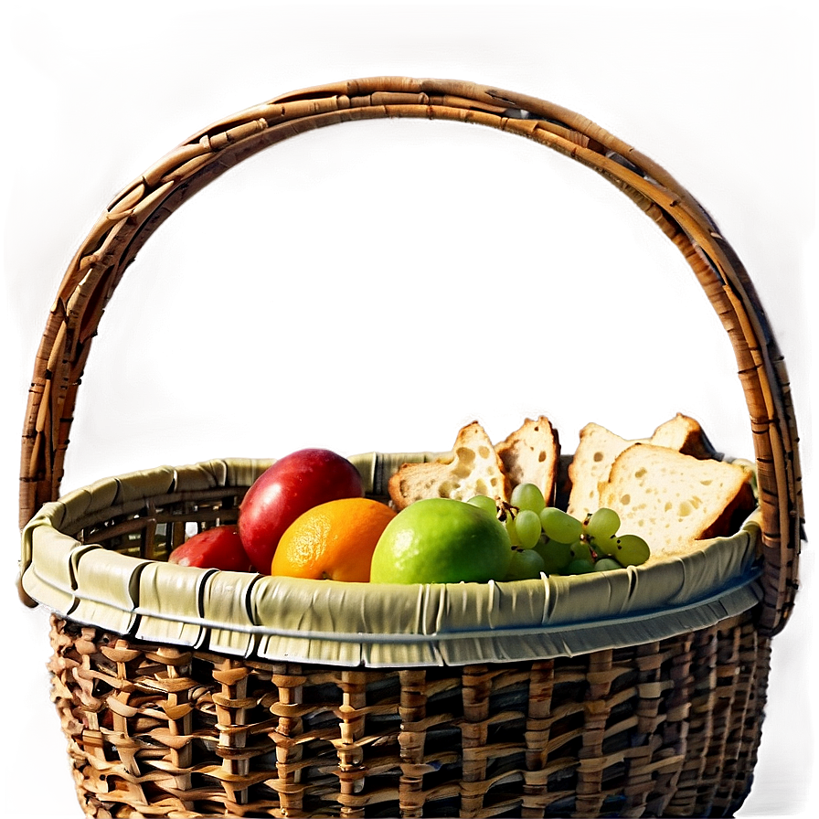 Vintage Picnic Basket Png Ahj41