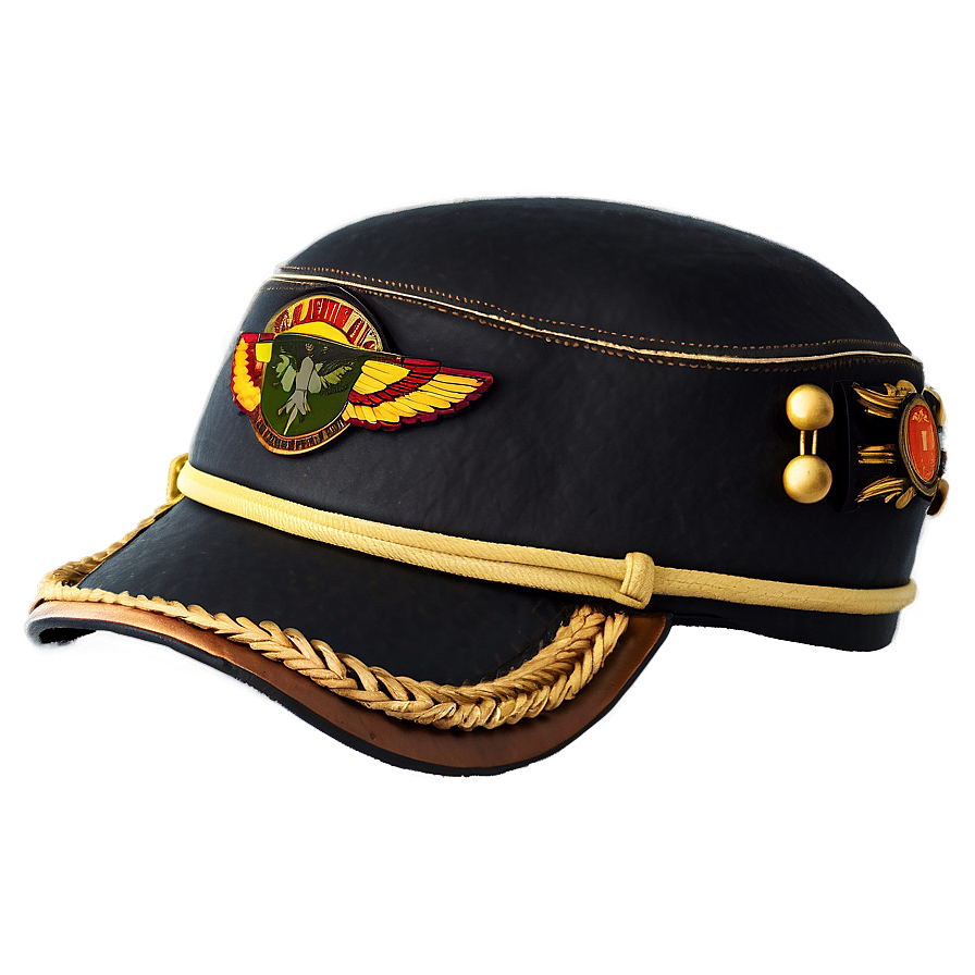 Vintage Pilot Hat Png Art