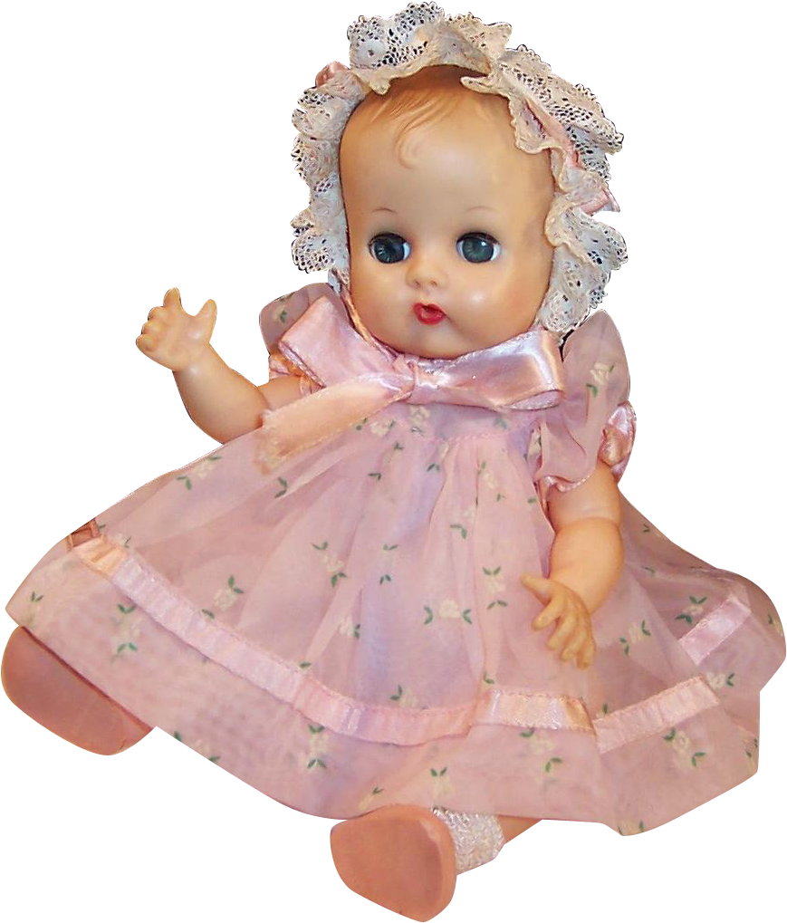 Vintage Pink Dress Doll