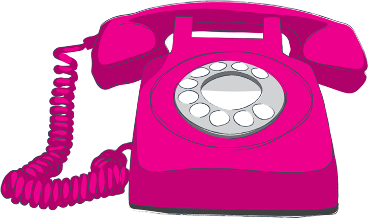 Vintage Pink Rotary Phone