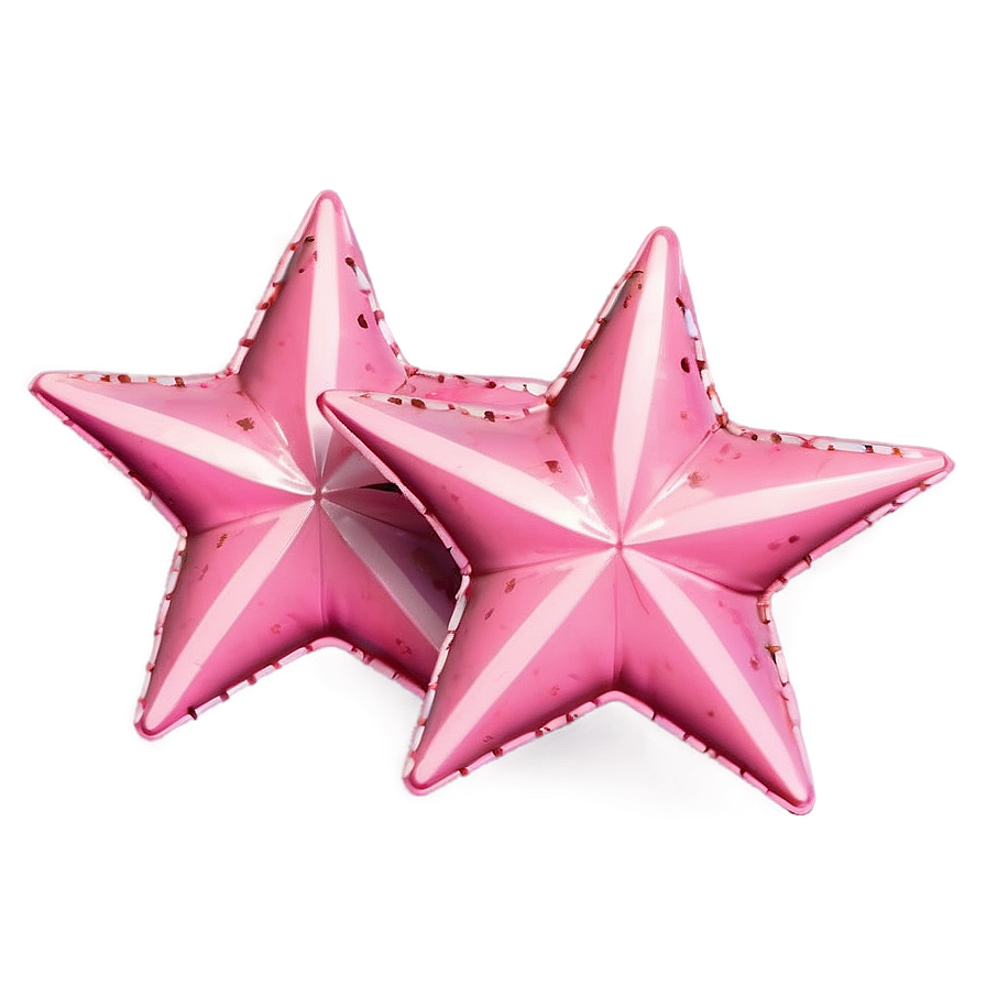 Vintage Pink Stars Png 06122024