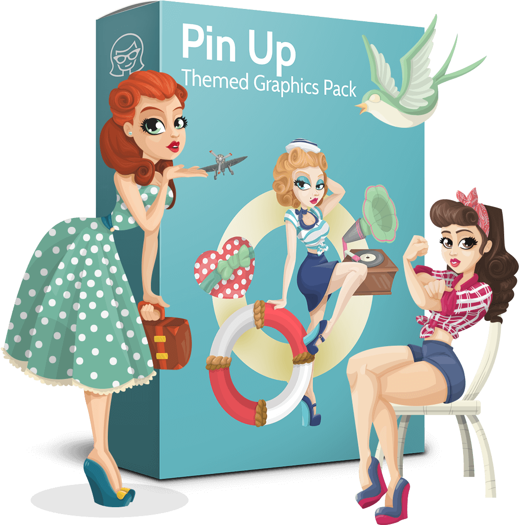 Vintage Pinup Girls Graphics Pack