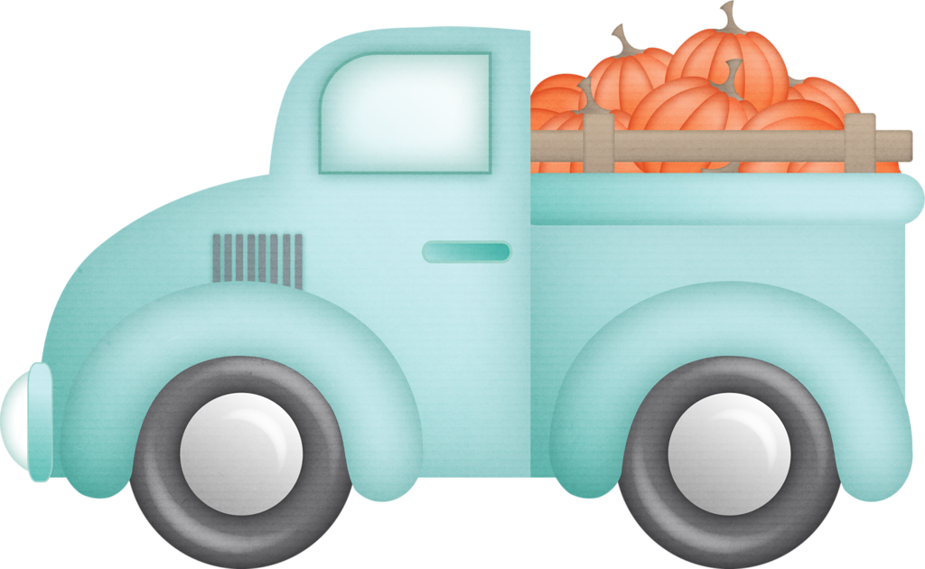 Vintage Pumpkin Truck Illustration