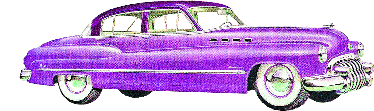 Vintage Purple Buick Side View