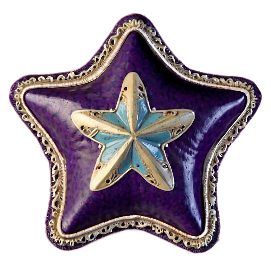 Vintage Purple Star Png 74