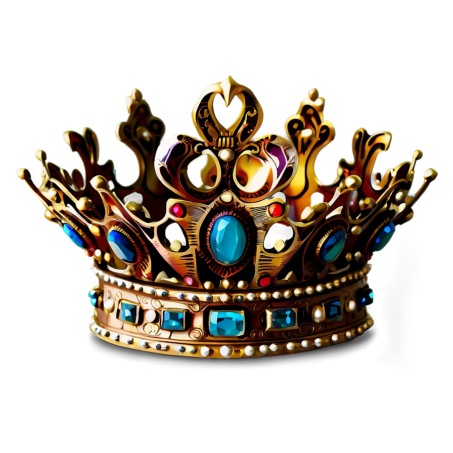 Vintage Queen Crown Png Dib