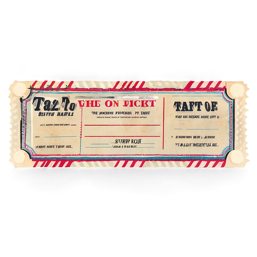 Vintage Raffle Ticket Png 06262024