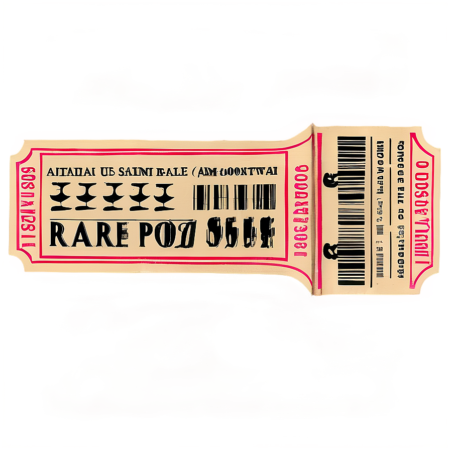 Vintage Raffle Ticket Png Ceb46