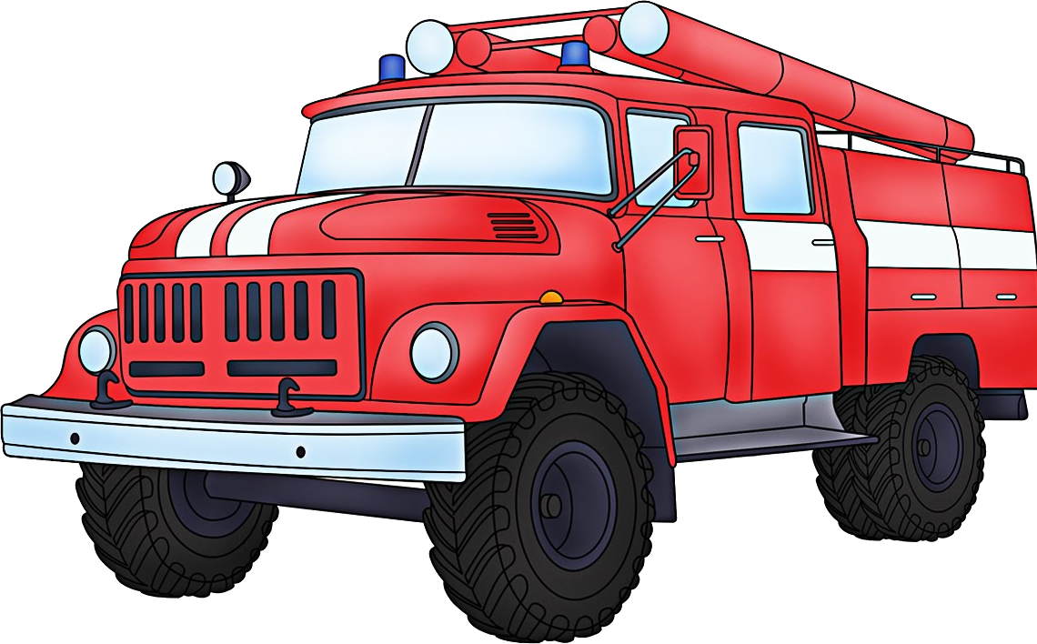 Vintage Red Fire Truck Illustration