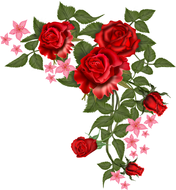 Vintage Red Roses Floral Arrangement