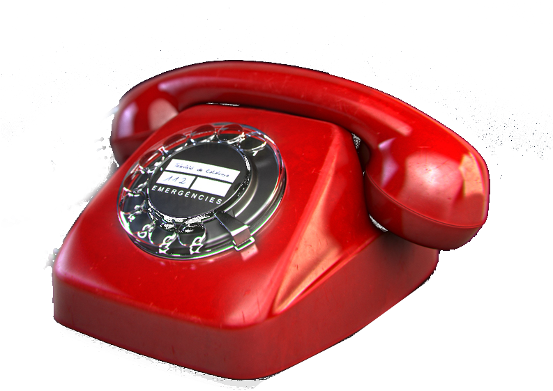 Vintage Red Rotary Phone