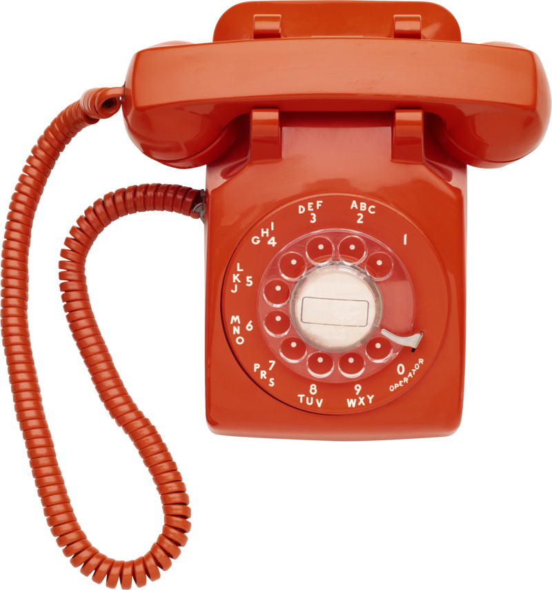 Vintage Red Rotary Phone.png