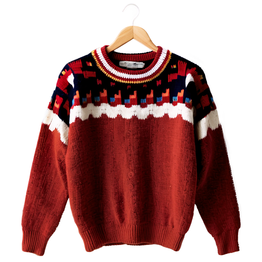 Vintage Red Sweater Png Cva