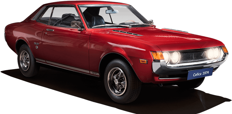 Vintage Red Toyota Celica1974 Sports Car