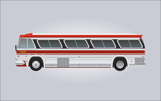 Vintage Redand White Bus