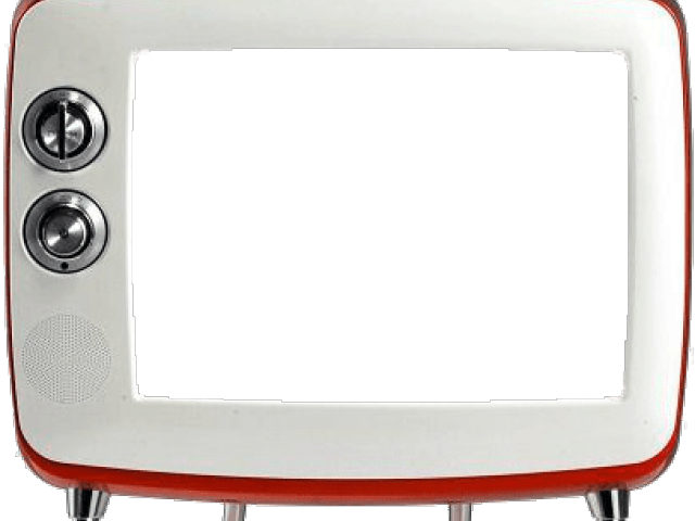 Vintage Redand White Television Set