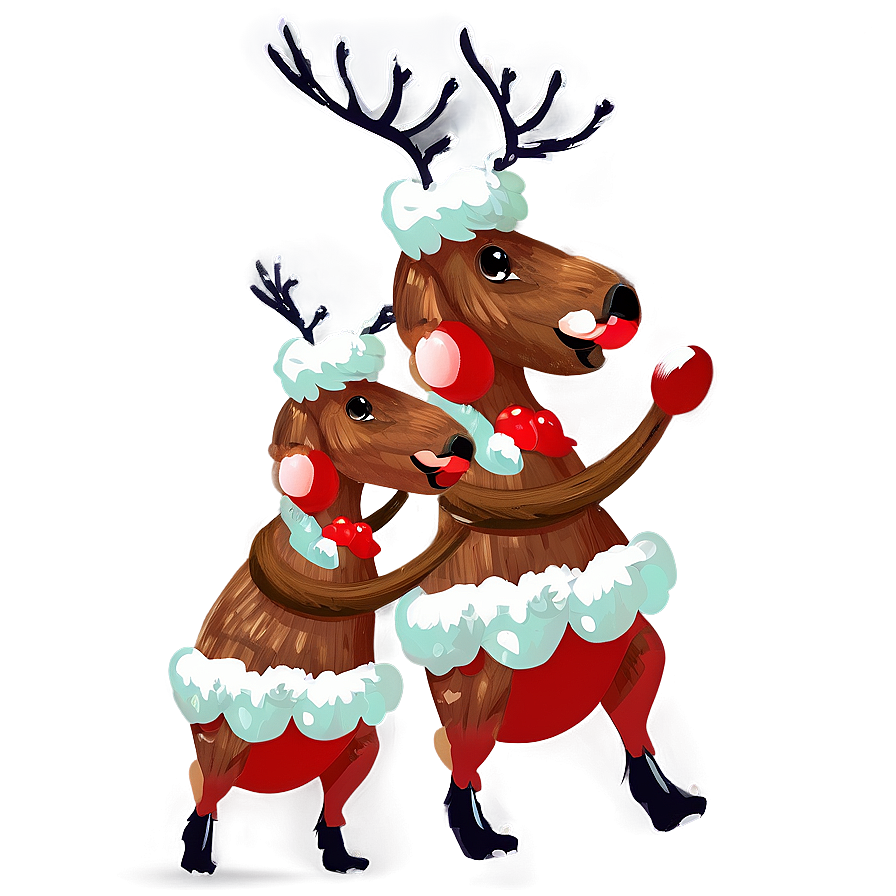 Vintage Reindeer Png 32