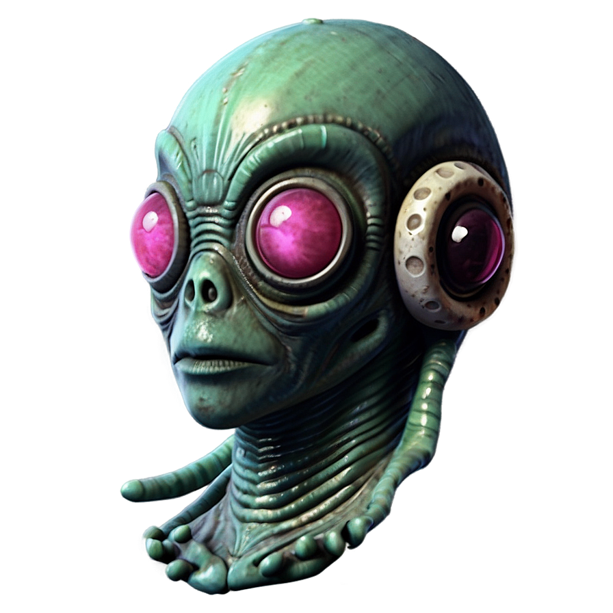 Vintage Retro Alien Png Mae