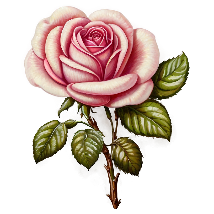 Vintage Rose Emblem Png 06292024