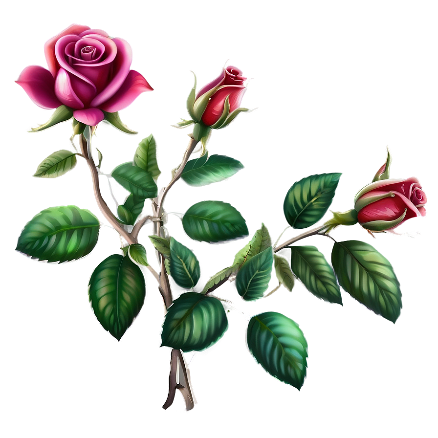 Vintage Rose Fantasy Png Nfq