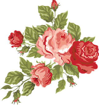 Vintage Rose Floral Design