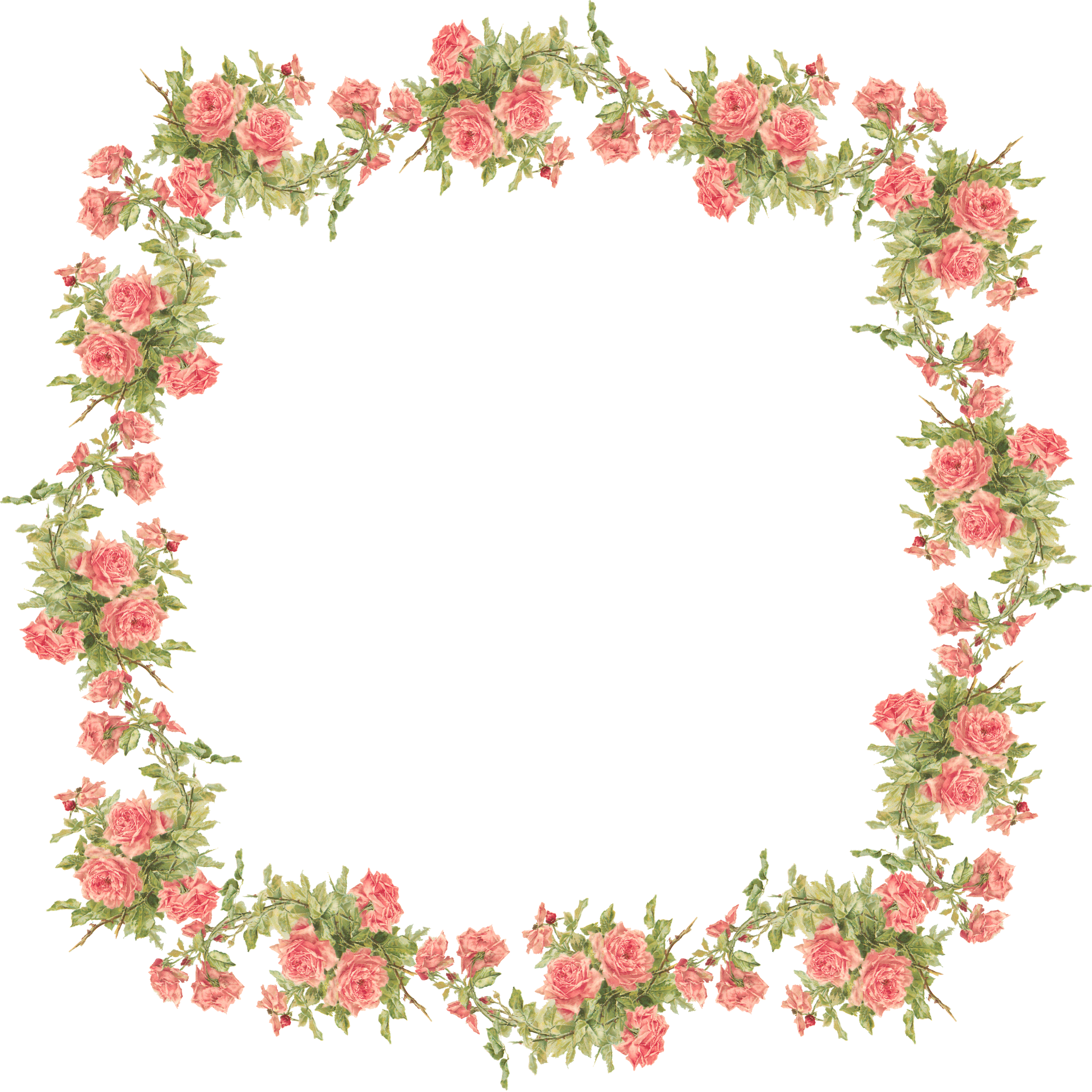 Vintage Rose Frame Design