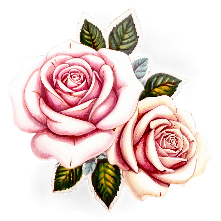 Vintage Rose Memory Png Hxt