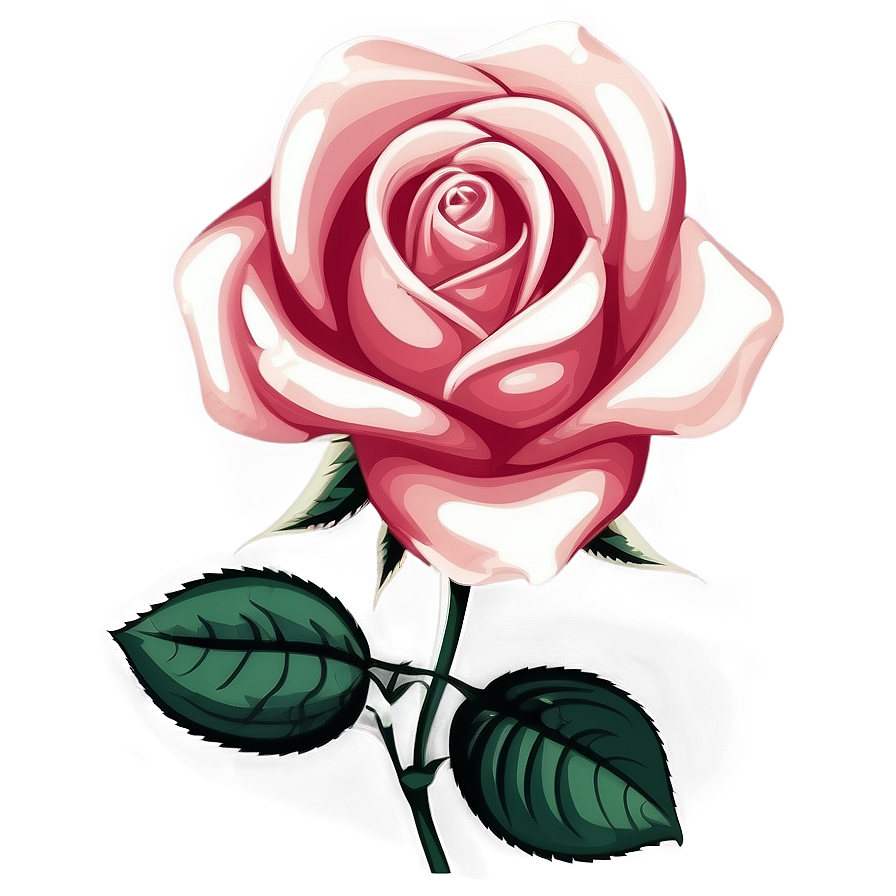 Vintage Rose Vector Graphic Png Vtp