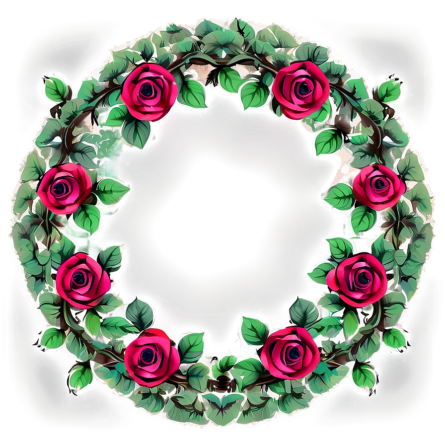 Vintage Rose Wreath Png 05242024