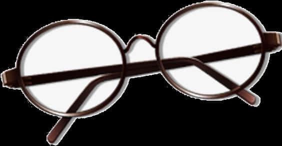 Vintage Round Glasses Transparent Background